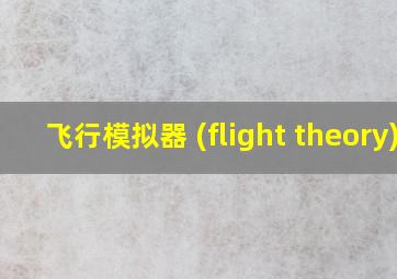 飞行模拟器 (flight theory)